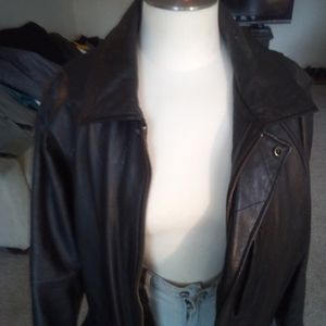 Wilson's Black Leather Men's Coat